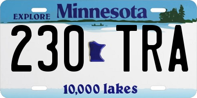 MN license plate 230TRA