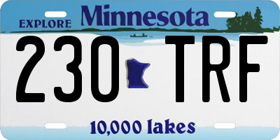 MN license plate 230TRF