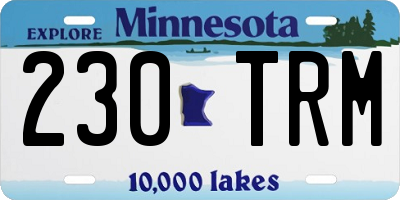 MN license plate 230TRM