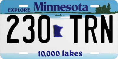 MN license plate 230TRN