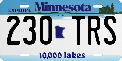 MN license plate 230TRS