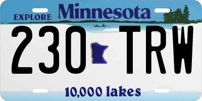 MN license plate 230TRW