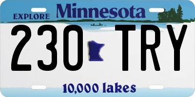 MN license plate 230TRY