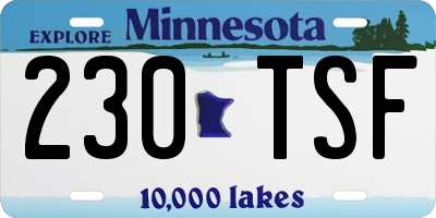 MN license plate 230TSF