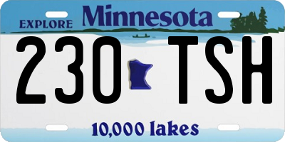 MN license plate 230TSH