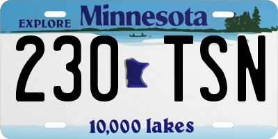MN license plate 230TSN