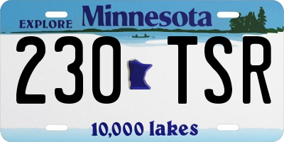 MN license plate 230TSR