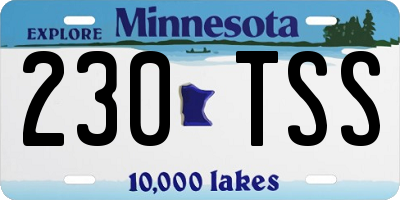 MN license plate 230TSS