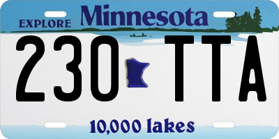 MN license plate 230TTA