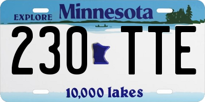 MN license plate 230TTE