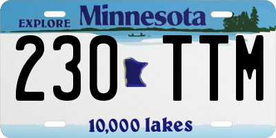 MN license plate 230TTM