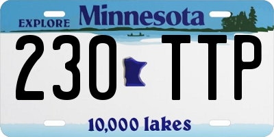 MN license plate 230TTP
