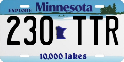 MN license plate 230TTR