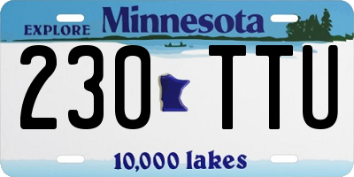 MN license plate 230TTU