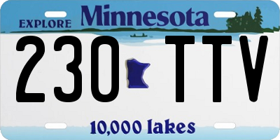 MN license plate 230TTV