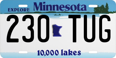 MN license plate 230TUG