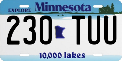 MN license plate 230TUU