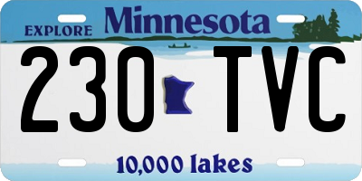 MN license plate 230TVC