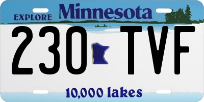 MN license plate 230TVF