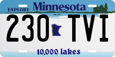 MN license plate 230TVI