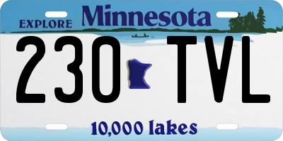 MN license plate 230TVL