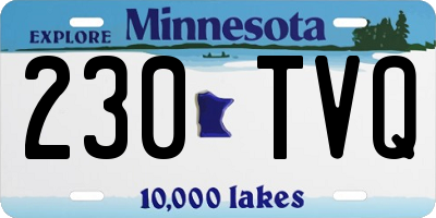 MN license plate 230TVQ