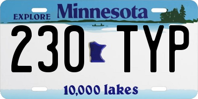 MN license plate 230TYP
