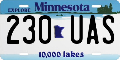 MN license plate 230UAS