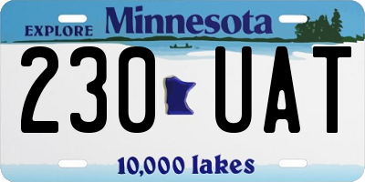 MN license plate 230UAT