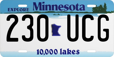 MN license plate 230UCG