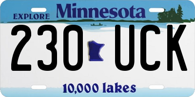 MN license plate 230UCK