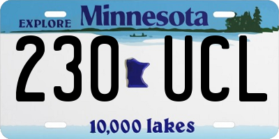 MN license plate 230UCL