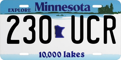 MN license plate 230UCR
