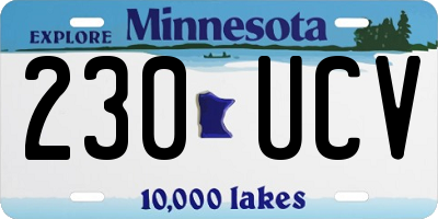 MN license plate 230UCV