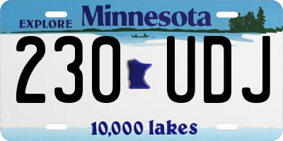 MN license plate 230UDJ