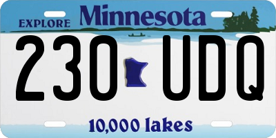 MN license plate 230UDQ