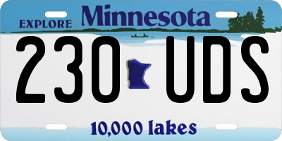 MN license plate 230UDS