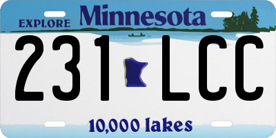 MN license plate 231LCC