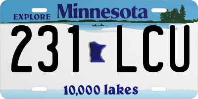 MN license plate 231LCU
