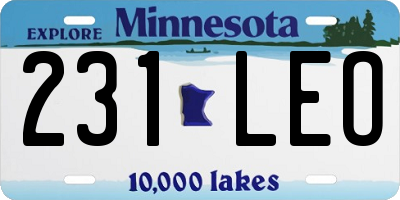 MN license plate 231LEO