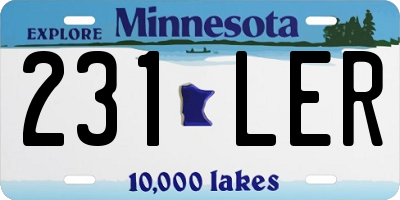 MN license plate 231LER