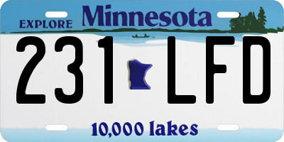 MN license plate 231LFD