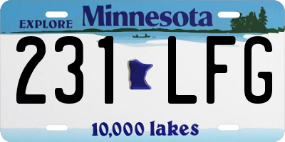 MN license plate 231LFG