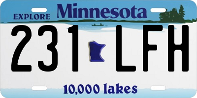 MN license plate 231LFH