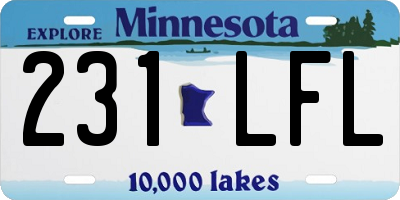 MN license plate 231LFL