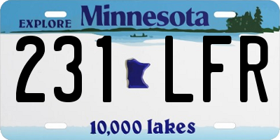 MN license plate 231LFR