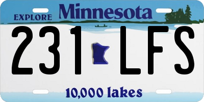 MN license plate 231LFS