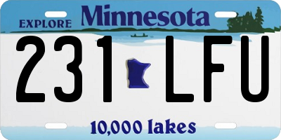 MN license plate 231LFU