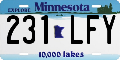 MN license plate 231LFY