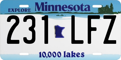 MN license plate 231LFZ